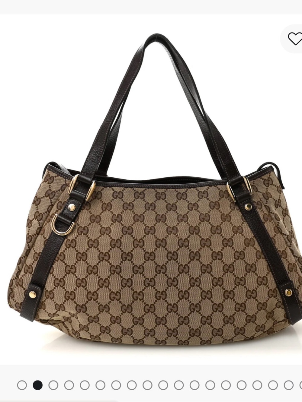 Gucci Beige & Brown Monogram Shoulder Bag